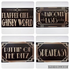 Gatsby Photo Booth Props by Prop Trunk – Double Sided PVC – SEE DESCRIPTION