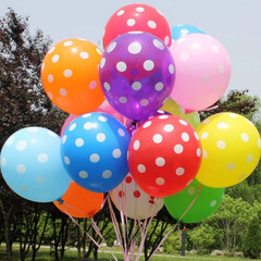 50 PCS Rainbow Polka Dot Balloons Kit – 12 Inch(30.48Cm) Multicolor Polka Dot La