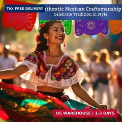 Mexican Party Banners (2 Pack with 10 Plastic Flags per Banner) – Papel Picado M