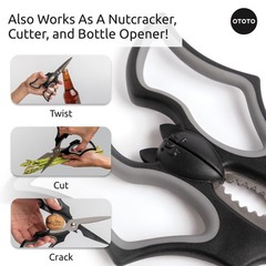 OTOTO Elizabat Kitchen Scissors Fun Bat Design Cutting Tool Novelty Gadget Gift