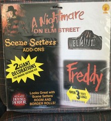 HALLOWEEN FREDDY KRUGER NIGHTMARE ON ELM STREET SCENE SETTERS WALL SIGNS 3FT
