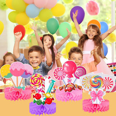Candyland Party Table Decorations 9Pcs Candyland Lollipop Table Honeycomb Center