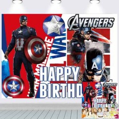 Captain American Party Decoration Party Supplies Backdrop Banner Vinyl 7x5ft