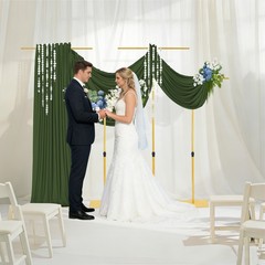 ‌4* Wedding Backdrop Stands Metal Tabletop Height Adjustable Backdrop Stand Gold