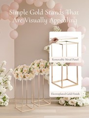 Inweder Gold Stand Wedding Centerpieces For Tables – 23.6In Tall Vases For