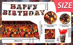 114Pcs Deadpool Party Decoration Spider Man Birthday Supplies Tableware Cups Set