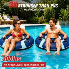 River Tube, 53» River Float Tube with Premium Canvas Cover, Comfortable Back…
