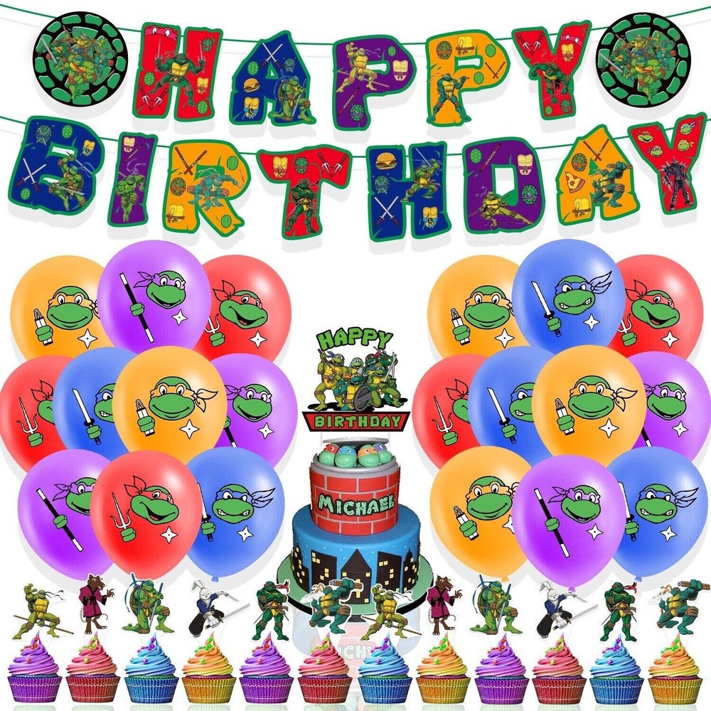 Teenage Mutant Ninja Turtles Birthday Party Decorate Supplies Set Balloon Decora