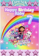 Gabby’s Dollhouse Custom Personalized Juice Pouch Labels-set Of 12