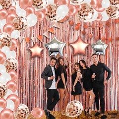 KatchOn, Rose Gold Graduation Decorations 2025 – Pack of 130 | Rose Gold 2025…