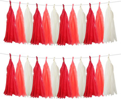 Navy Blue and Light Blue Tissue Paper Tassel(3 Colors),Paper Tassel Garland Bann