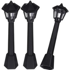 3 Pcs Dollhouse Street Light Miniature Post Lamp Garden Accessories