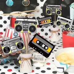 24 Pcs Music Centerpieces for Table 80s 90s Party Decorations Radio Boombox T…