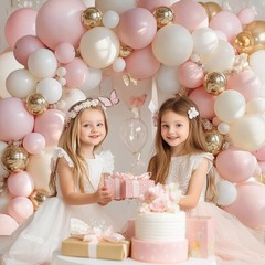 Pink Beige White Balloons Arch Kit 144 pcs Light Pastel Pink Beige Sand Whit…