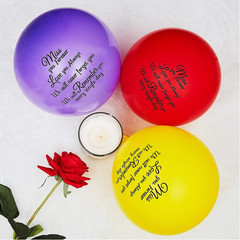 72 Pieces Memorial Balloons, 12 Inch Funeral Remembrance Latex Balloons to Relea
