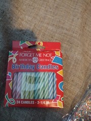 HALF BIRTHDAY HAT 1/2 with CANDLES brand new in package! FUN!!