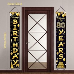 80th Birthday Party Banner Decorations for Women Men 80 Year Old Door Banners…