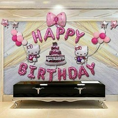 Hello Kitty Birthday Party Decorations Balloon Banner Cake Toppers Set US Seller