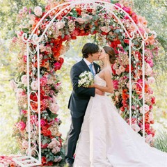 Decorative Wedding Arch Flower Pattern Heavy Metal for Bridal Party Prom Stand