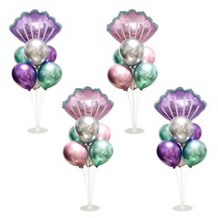 Mermaid Tabletop Decoration Balloon Stand Set 4 Sets, Mermaid Balloon Centerp…