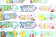 15 Easter Egg Hunt Arrow Signs Children Trail Hunting Game Decorations Kids Fun