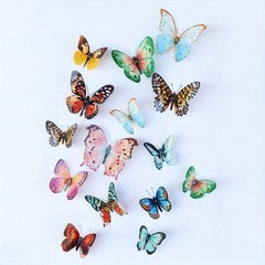 36pcs Lifelike Butterfly Decorations Set – Watercolor Wings, Easy To Hang