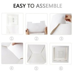 A-Z Transparent Letter Balloon Box Baby Shower 1st Birthday Party Decor DIY.