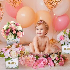 4Pack Baby Shower Centerpieces Pink Flower Boxes Party Arrangement Table Display