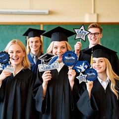 Graduation Decorations Navy Blue Class of 2026/Blue Graduation Party Centerpi…