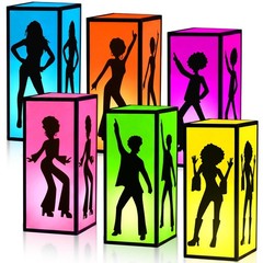 6 Pcs Disco Table Centerpieces Boxes 70s 80s Disco Lanterns for Centerpieces …