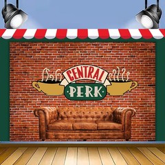 Central Perk Friends Backdrop Retro TV Show Birthday Banner Photo Background