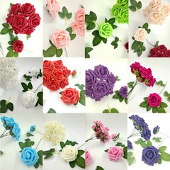 25/50 Real Look Foam Roses Perfect DIY Wedding Bride Bouquets Decor Centerpiece