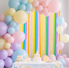 Crepe Paper Streamers 8 Rolls Pastel Colors Party Decorations 82ft Each New