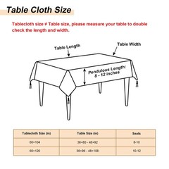 Loom and Mill Black Tablecloth 60 x 104 Inches, Classic Jacquard Rectangle Table
