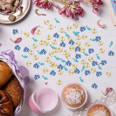 INNORU Nautical Theme It’s a Boy Confetti Glitter, Ship Anchor Confetti, Baby Sh