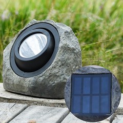 Waterproof Solar Stone Lamp IP65 LED for Garden Patio Pathway Outdoor Use