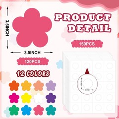 120Pcs Flowers Cutout, Spring Summer Paper Cutouts, Floral Bulletin Board Decor