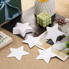 200 Pcs White Star Cutouts 4 Inch Paper Shapes Die Cut Classroom Board