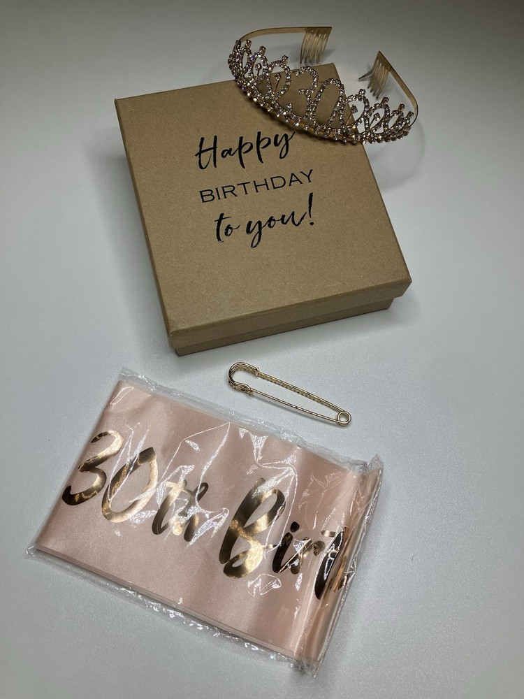 It’s My 30th Birthday Sash & Crown – Birthday Decorations