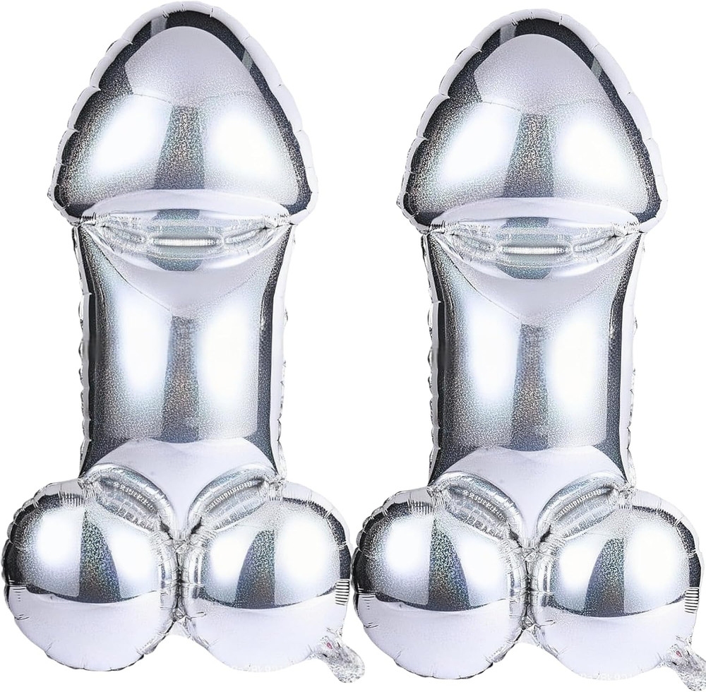 2 Pack Bachelorette Party Decorations 40″ Large Penis Balloons for Bachelor Part