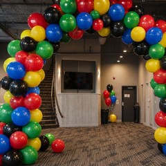 Red Blue Green Black Balloons, 50pcs Blue Red Yellow Black Balloons, Party Ba…