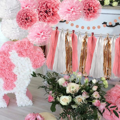 Pink Rose Gold Birthday Party Decorations Set, Rose Gold Glittery Happy Birthday