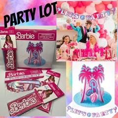 Barbie™ Malibu Beach Party Centerpiece, Banner & Party Sash Reversible Ken Bday