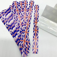 100x Union Jack Paper Chains with Glue Dots – Party Craft Decorations – New