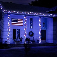 Memory & Timer Function – Red White Blue Memorial Day Lights
