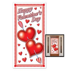 Beistle Happy Valentine’s Day Love Hearts All Weather 5ft Door Cover Decoration