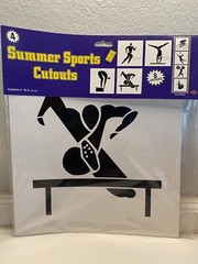 Beistle 16″ Summer Sports Black/White Cutouts 4 count 2 sided 8 designs
