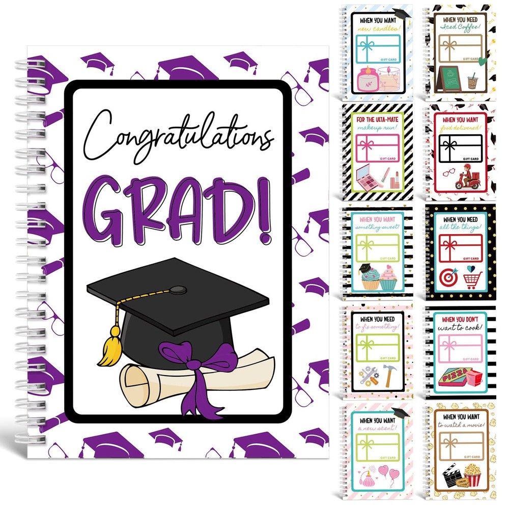 Graduation Gift Card Book 7×5 Inch College Survival Album for Grads