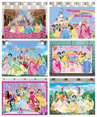 dancing princesses backdrop photo Background Banner Birthday Party Decorations