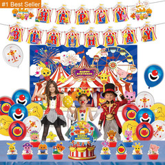 Circus Theme Birthday Party Decorations, Cartoon Carnival Animal Party Supplies